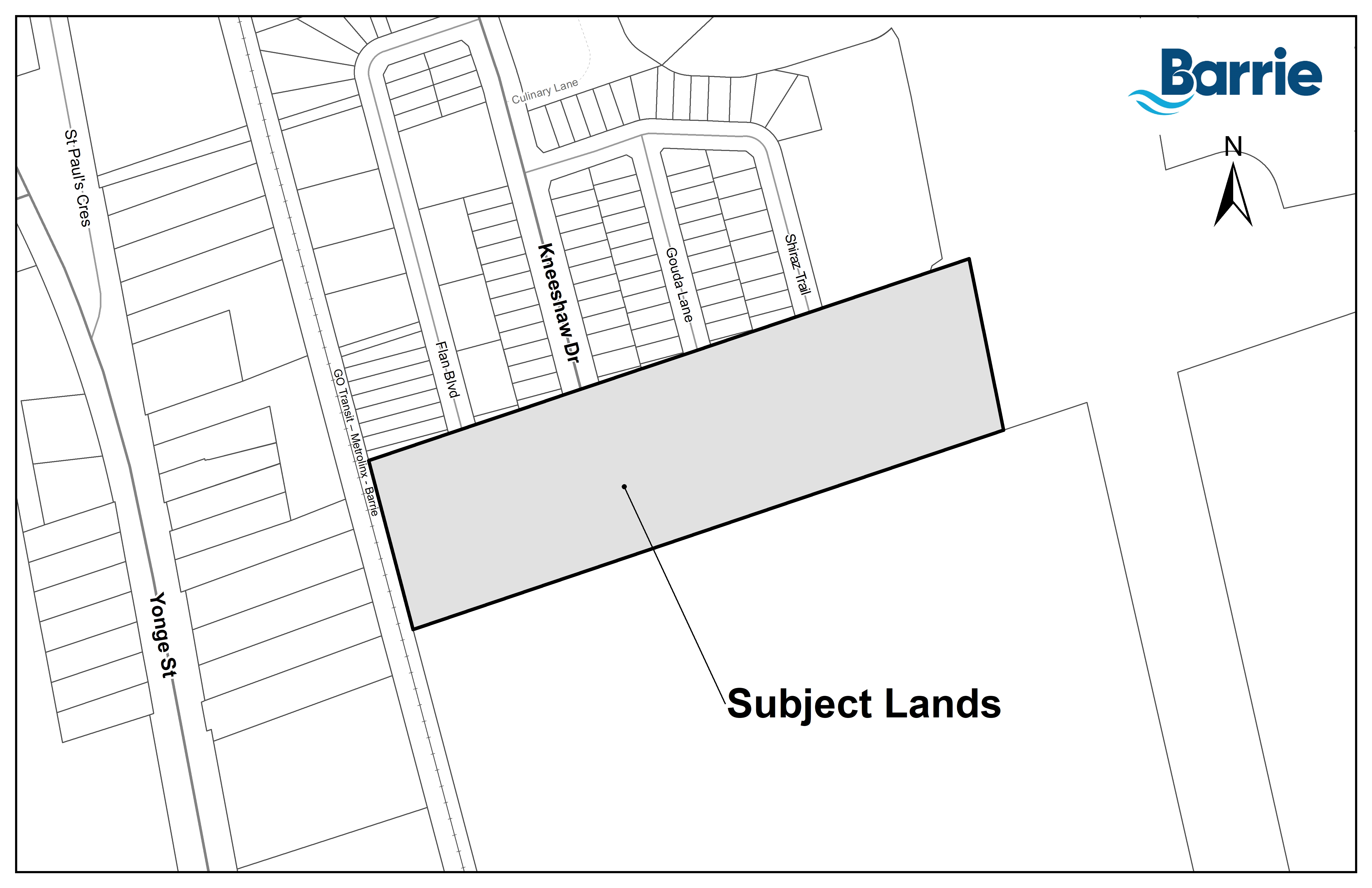 Subject Lands Location in the City of Barrie