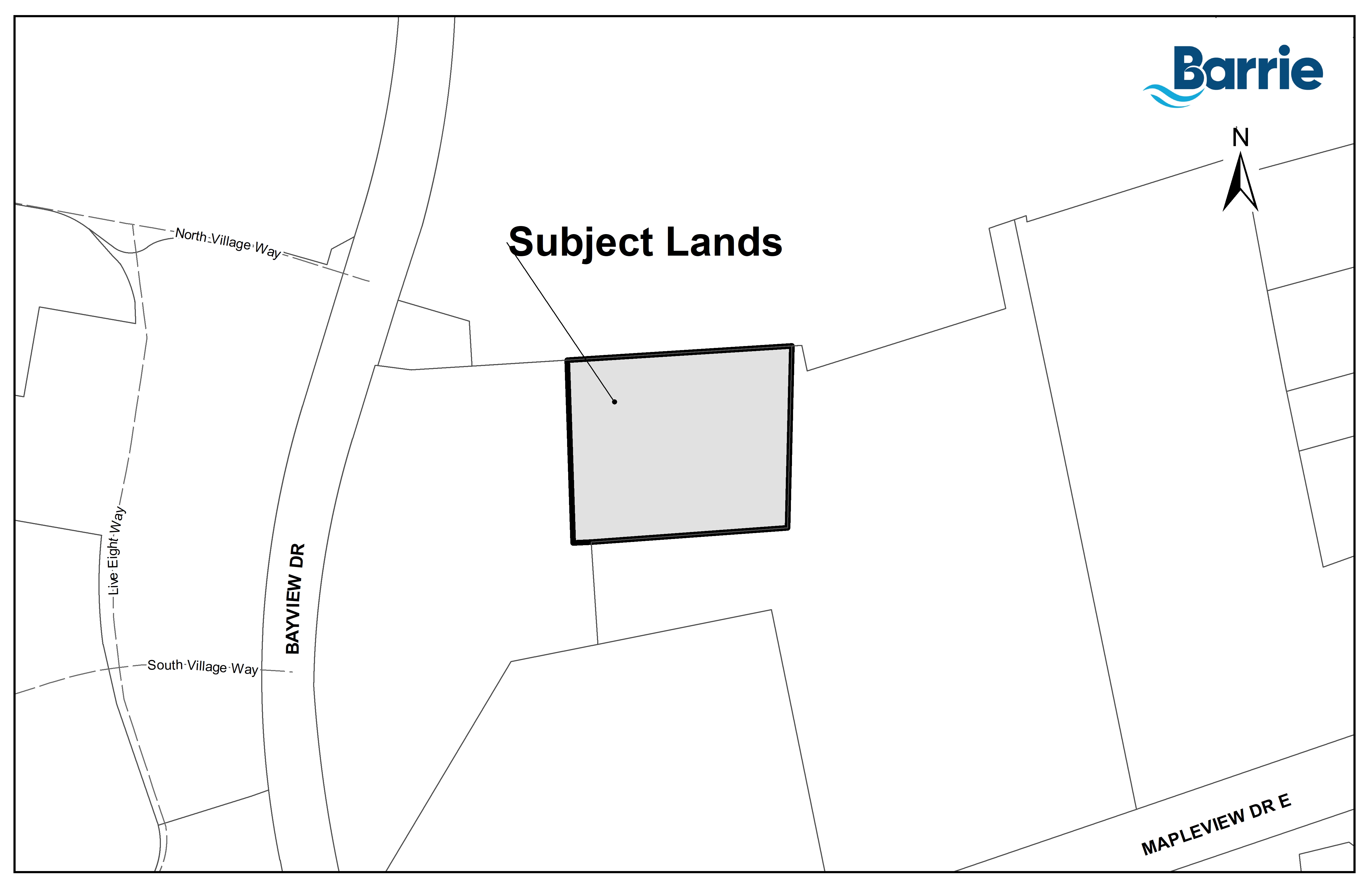 Key Map of proposed development at 535 Bayview Drive