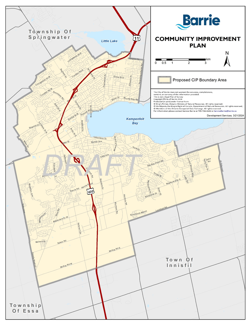 Key map outlining the City boundary