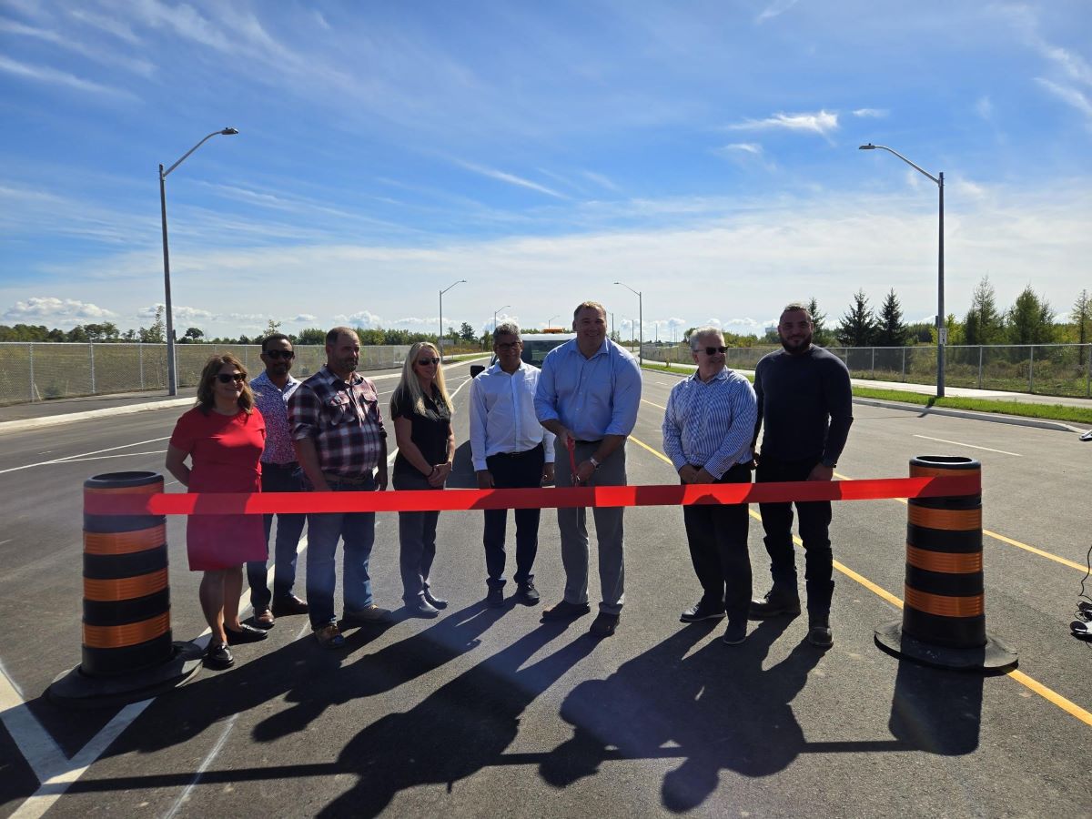 Ribbon cutting at the Bryne Drive South extension opening