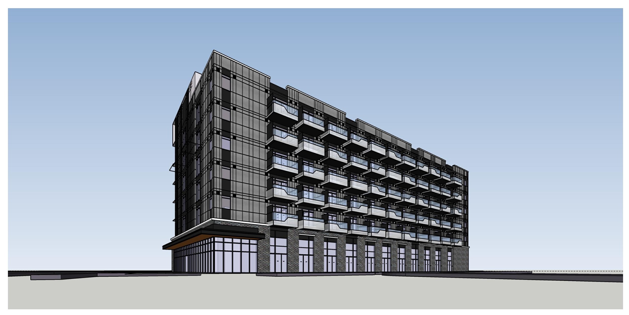 Residential building drawing.
