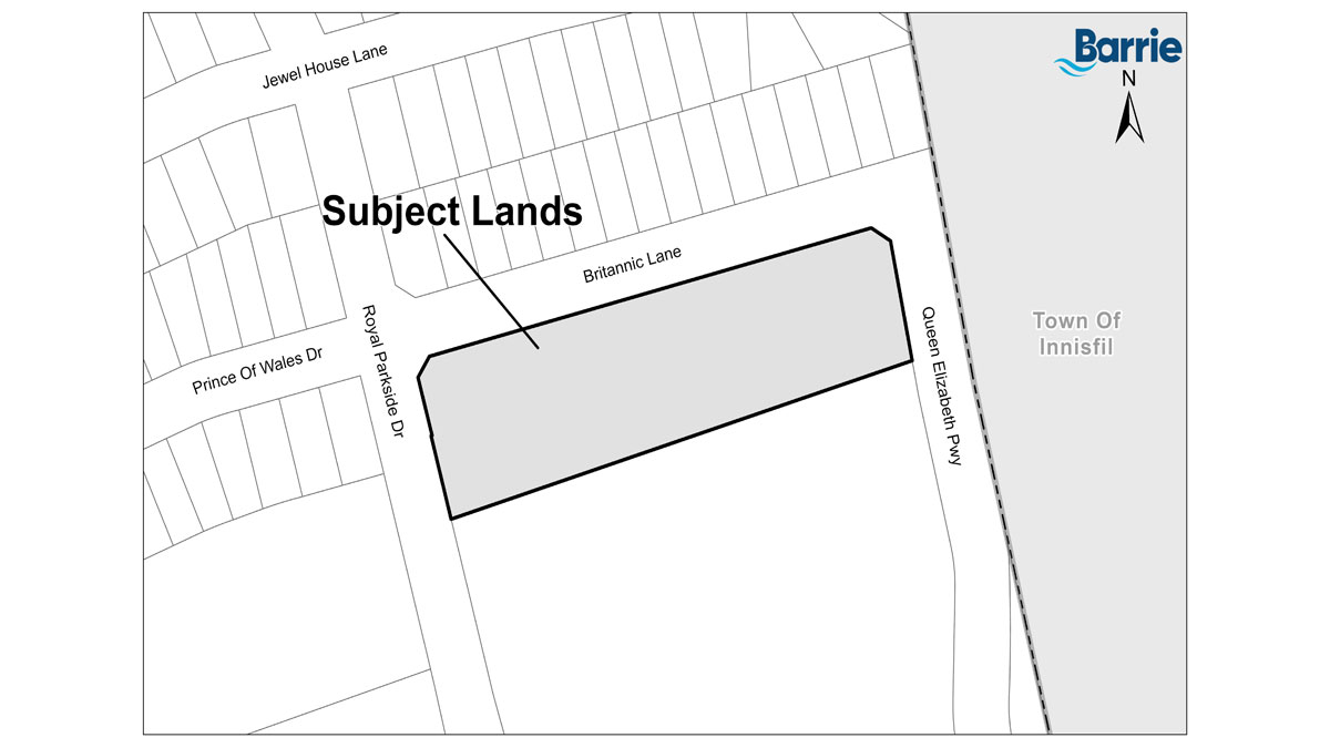 Map outlining the subject lands at 41 Royal Parkside Drive
