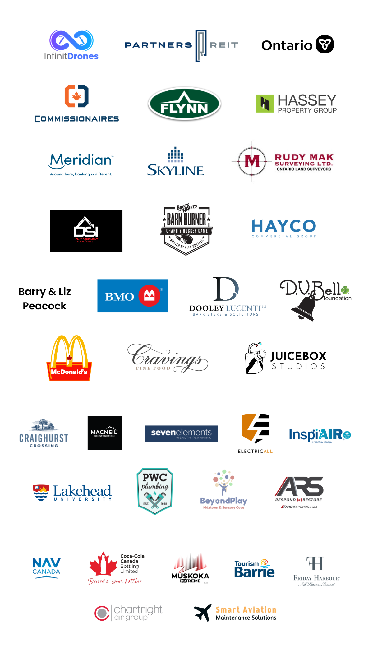 Logos of various companies and organizations. Full list of sponsors follows.