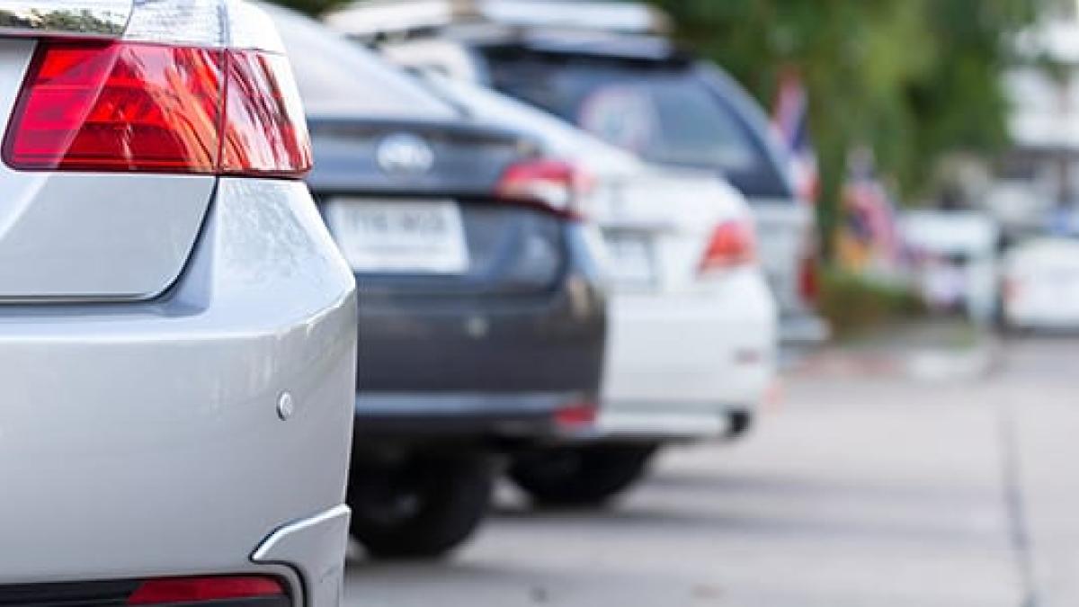 Cars in parking lot