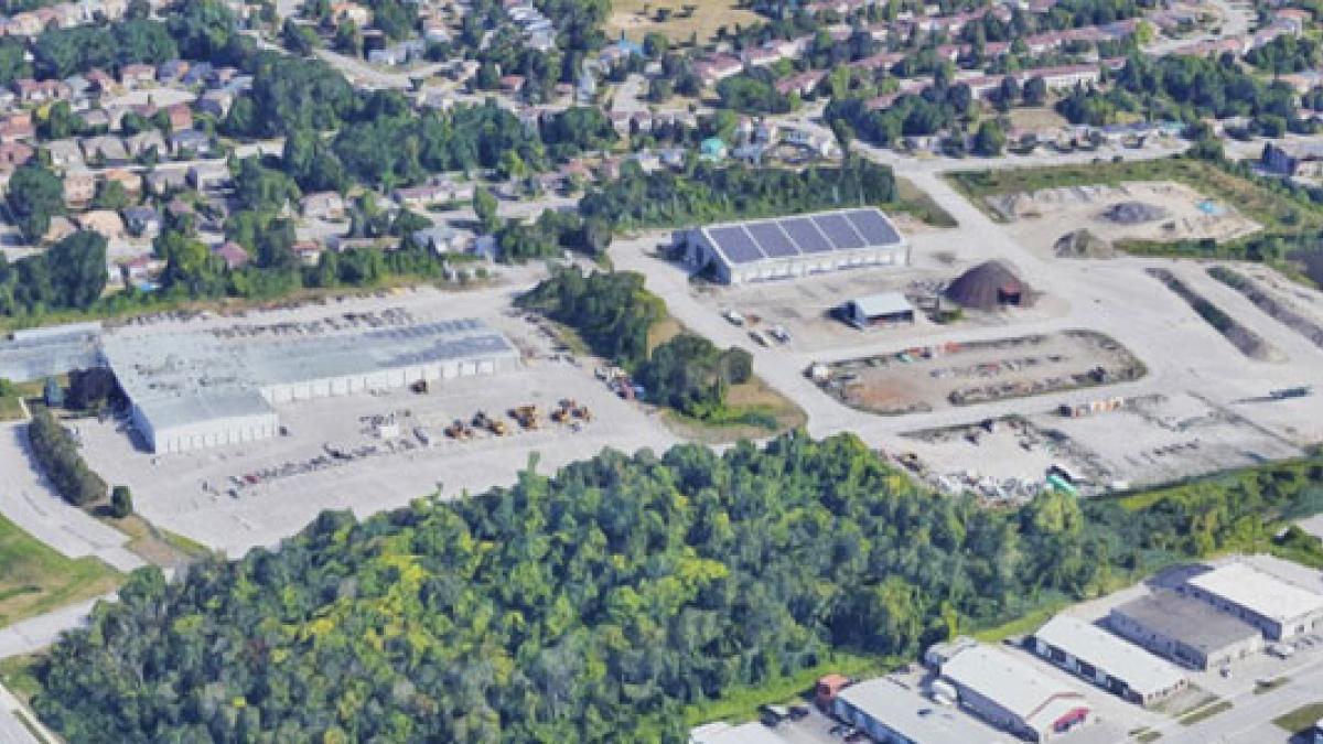 aerial view of City's operations centre