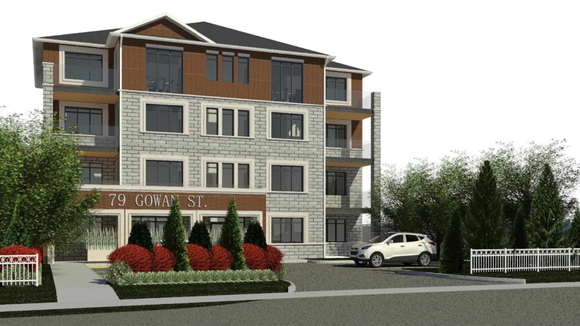 Rendering of the development project located at 79 Gowan Street