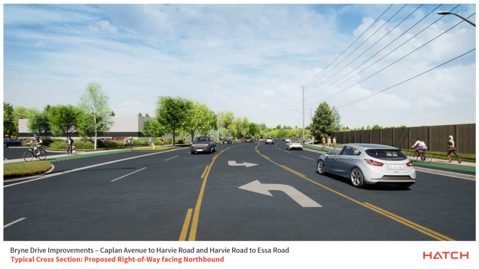 Rendering: Proposed Right-of-Way facing Northbound