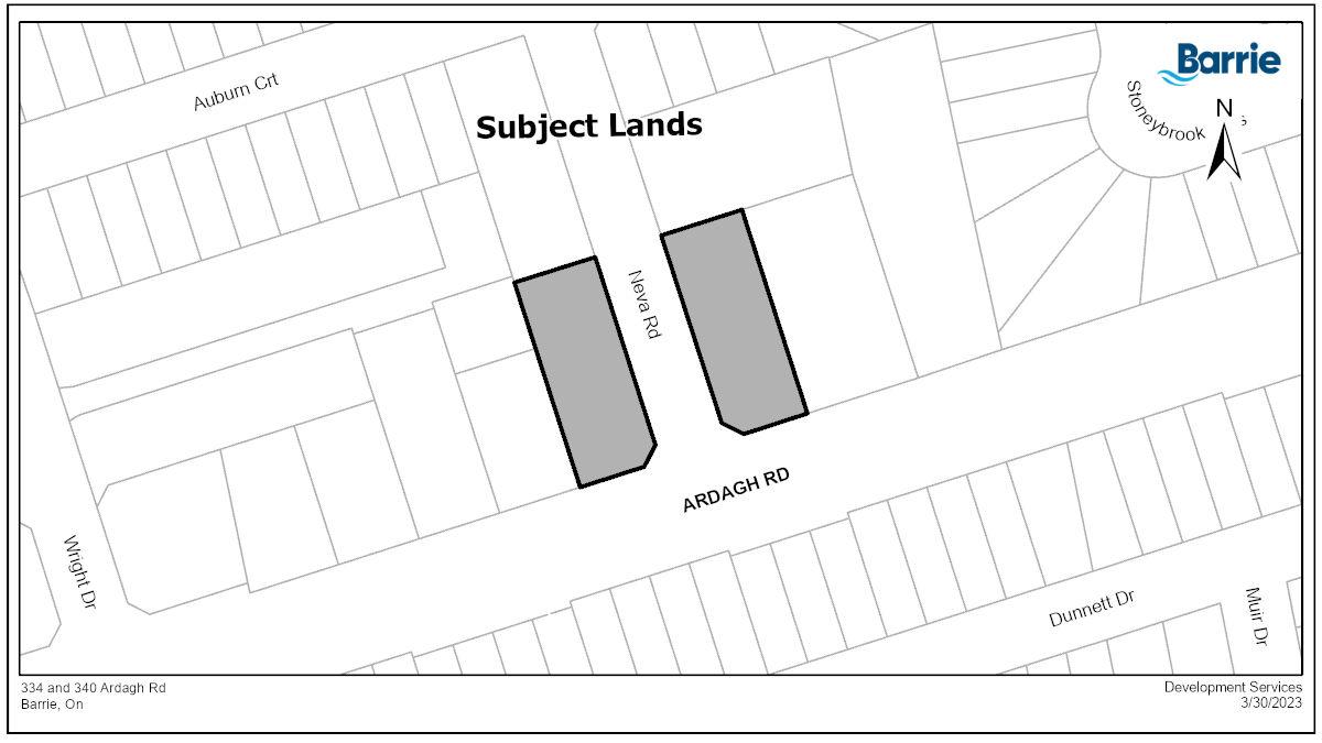 334 & 340 Ardagh Road Key Map