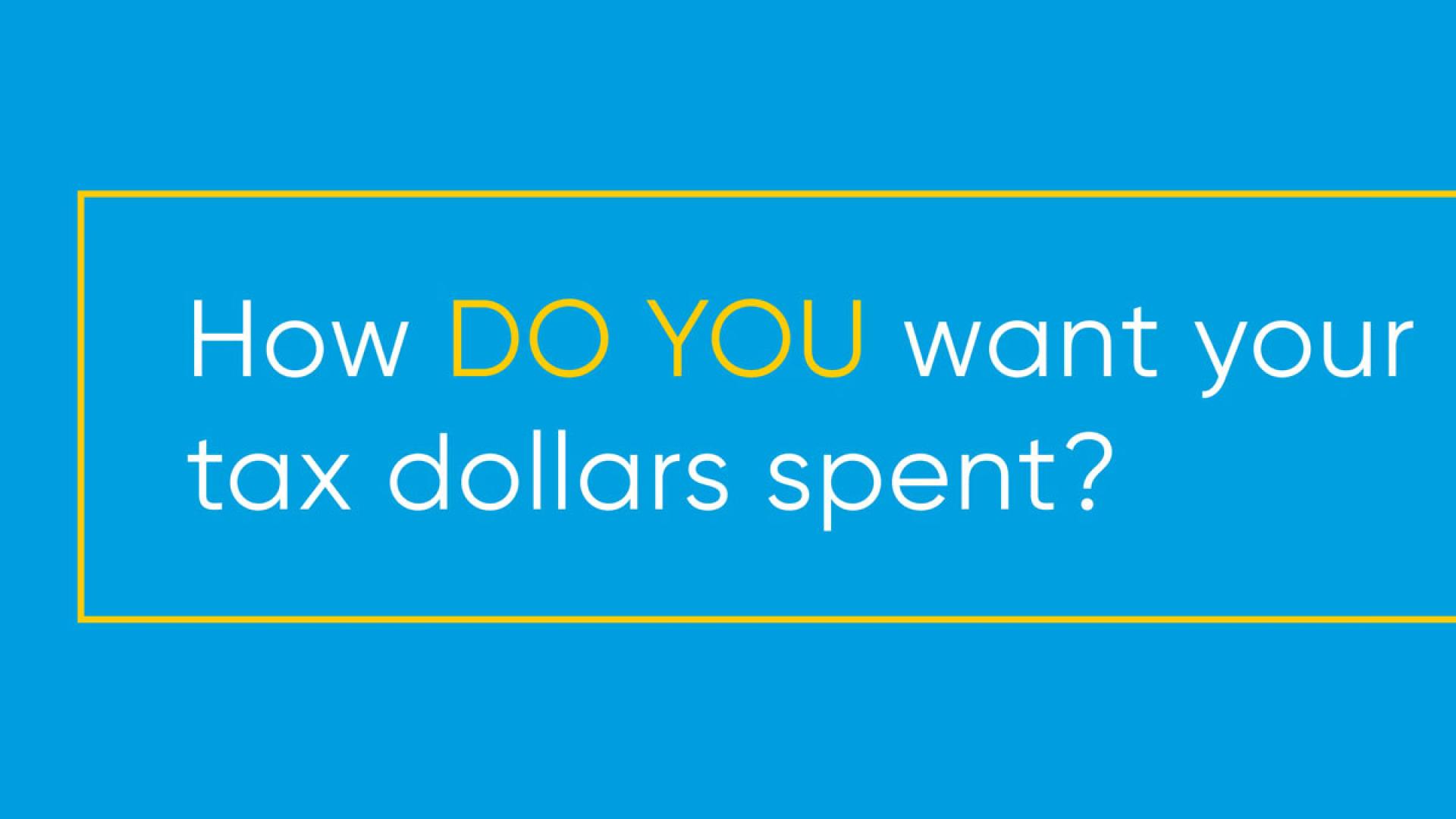 How do you want your tax dollars spent?