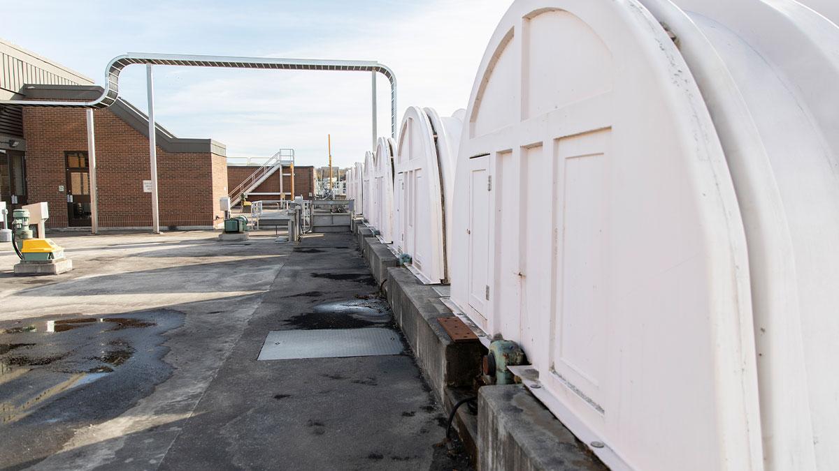 rotating biological contactors at the Wastewater Treatment Facility