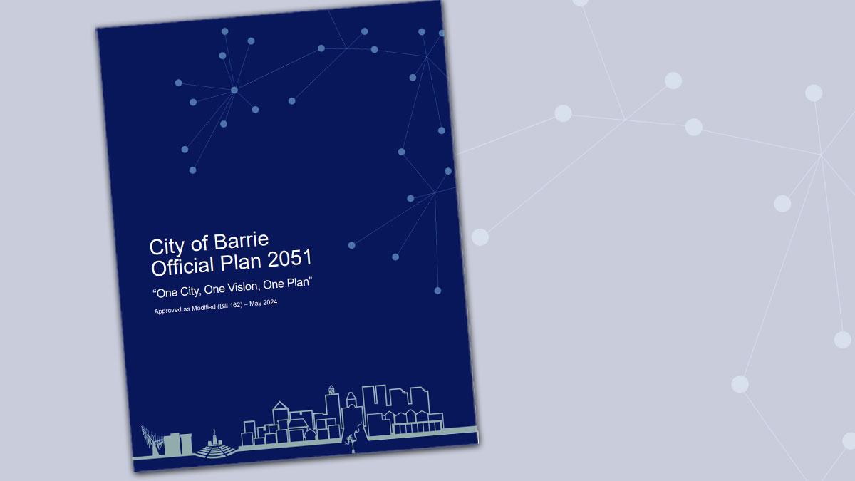 Cover page of the City of Barrie's Official Plan