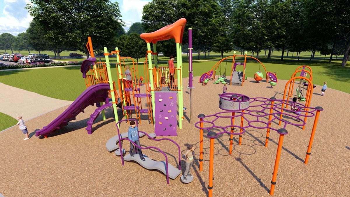 Rendering of climbing structures
