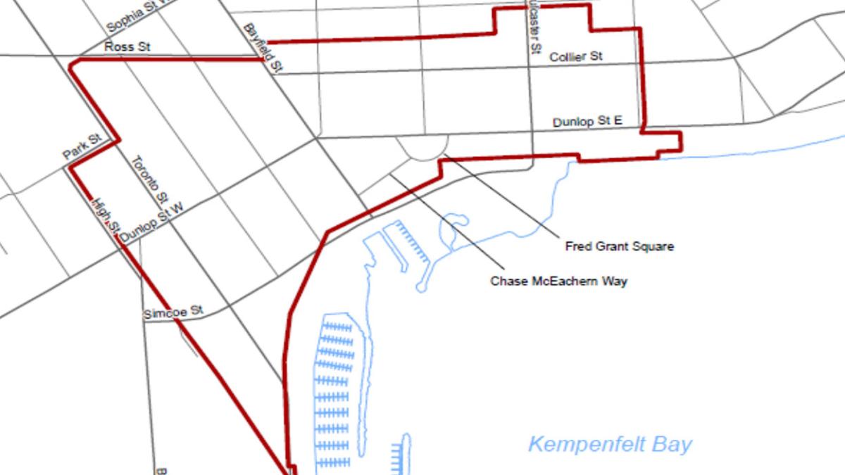 Map showing boundary of BIA for waste collection services