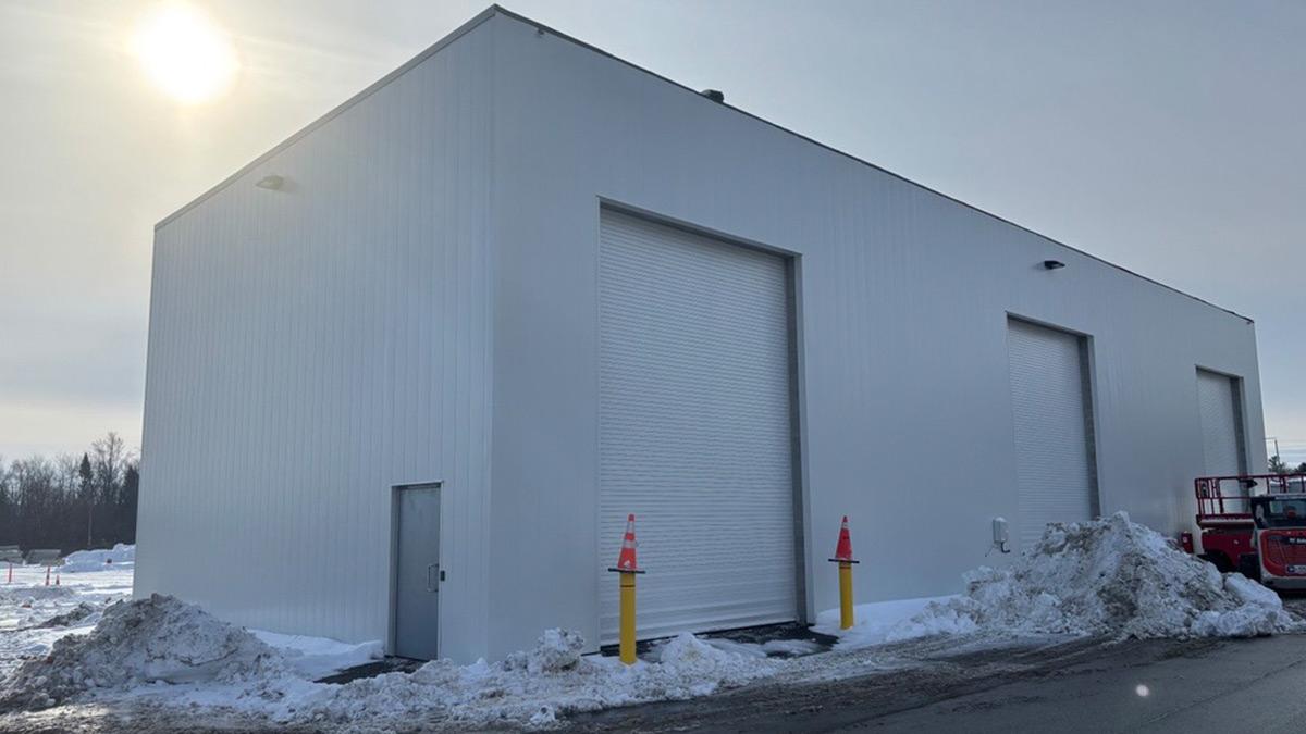 Newly constructed materials storage building