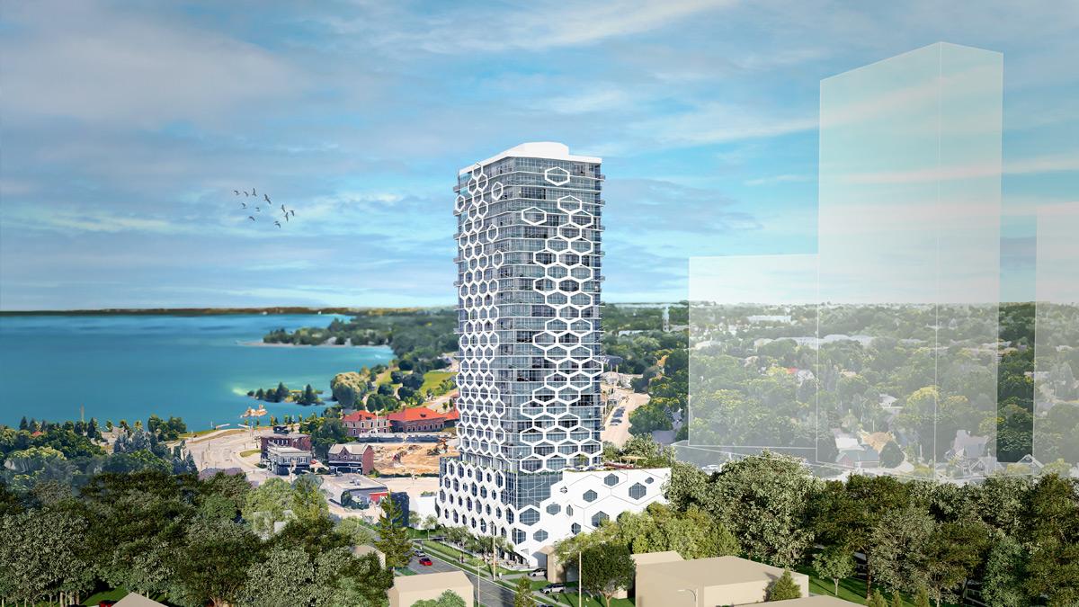 Rendering of 30-storey building