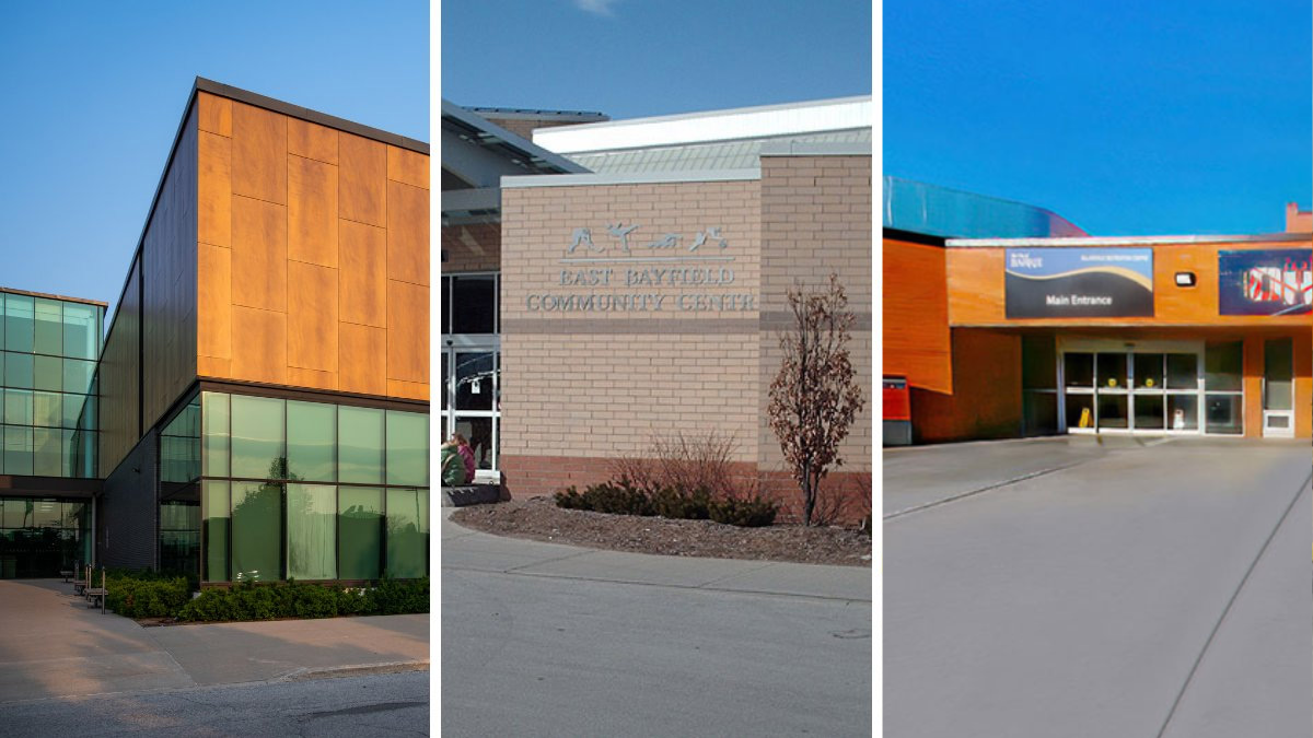 Barrie's 3 main recreation/community centres