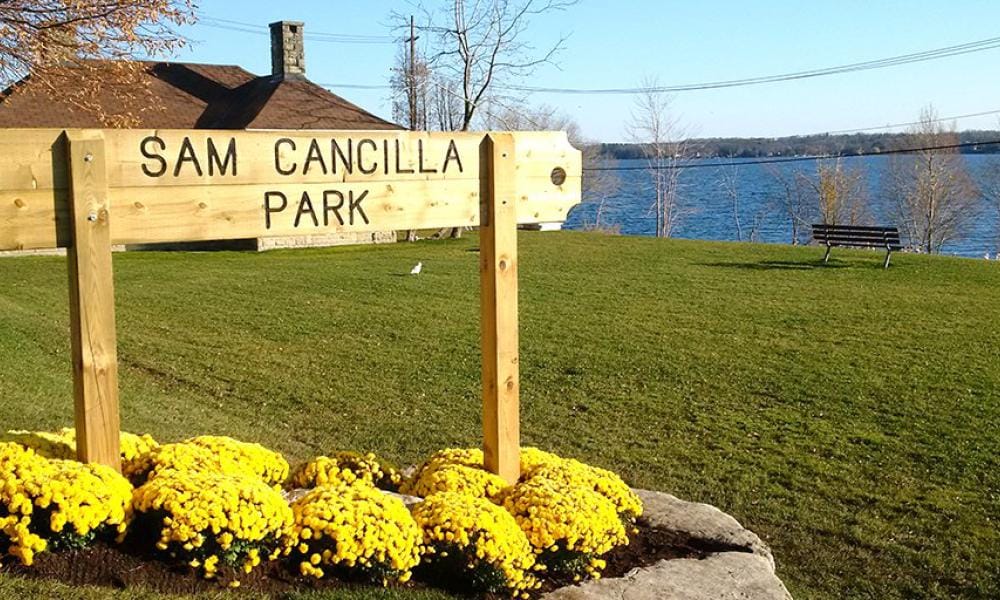 Sam Cancilla Park sign