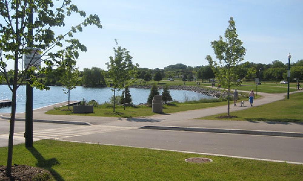 Tiffin Boat Launch with waterfront path