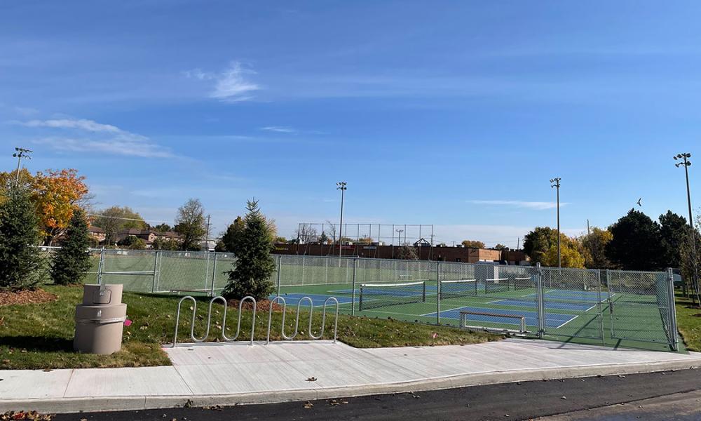 completed pickleball court