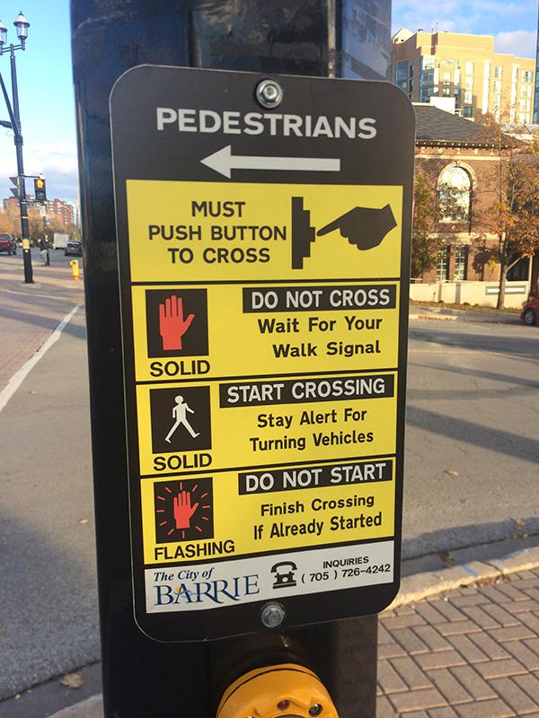 Pedestrian Signal Signage