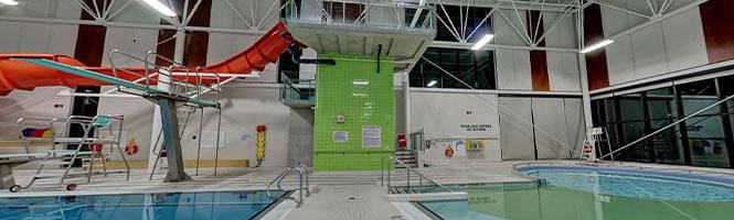 indoor pool with water slide