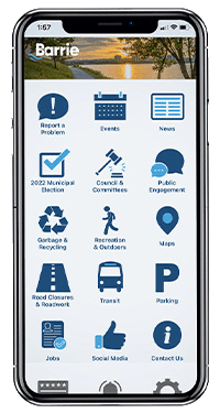 City app displayed on mobile device