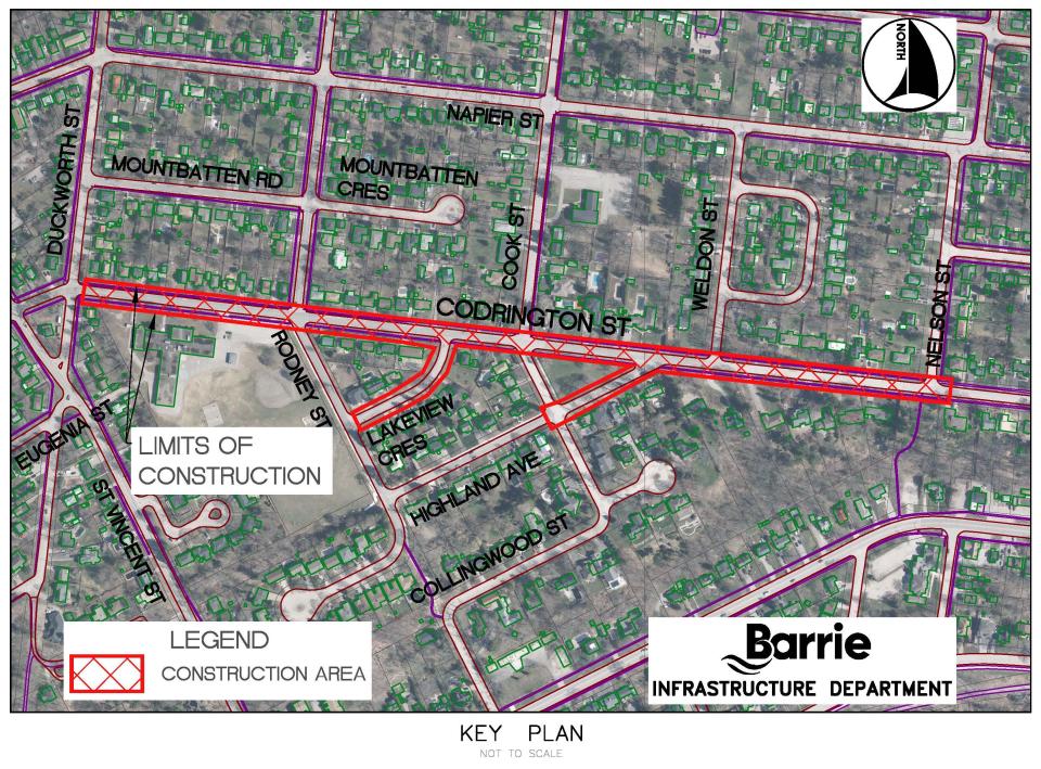 Map of the construction area